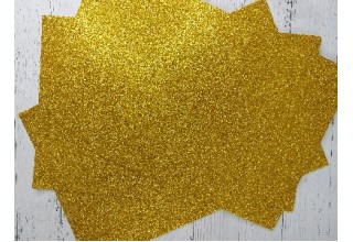 Фоамиран глиттерный 2 мм 20*30 см, золото, цена за лист